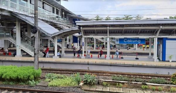Suasana di Stasiun Cakung (Foto : M Farhan)