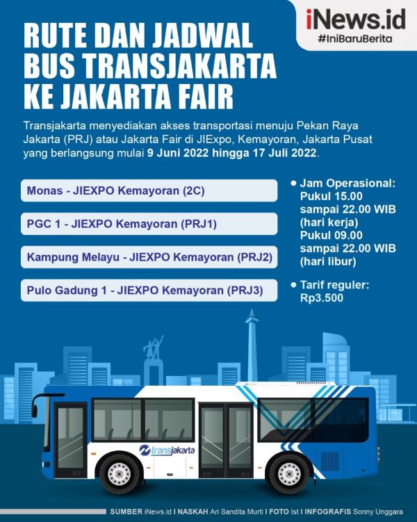 Infografis Rute Dan Jadwal Bus Transjakarta Ke Jakarta Fair