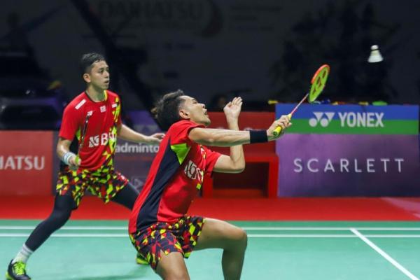 Infografis Fajar/Rian Juara Indonesia Masters 2022 Usai Libas Duo China,