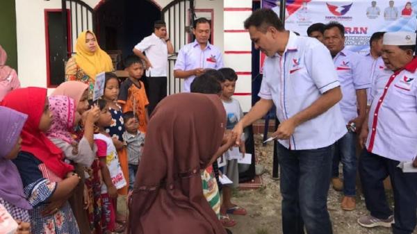 Berikan Santunan ke Anak Yatim, DPD Perindo Padang Lawas Utara Didoakan Menang 2024