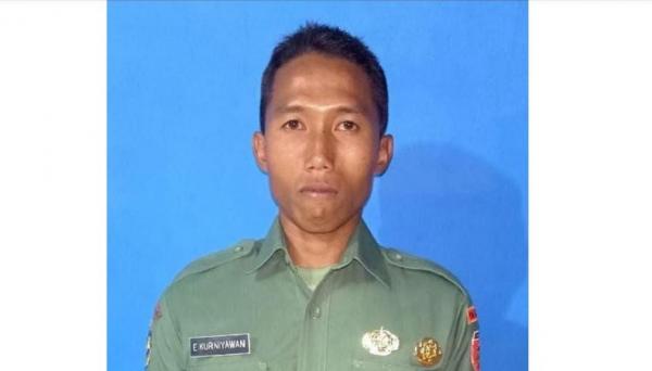 Anggota Yonarhanudri-1/Kostrad Kopda Eka Kurniyawan wasit sepak bola tarkam yang dipukul anggota DPRD Tangsel. (Foto Dispenad).