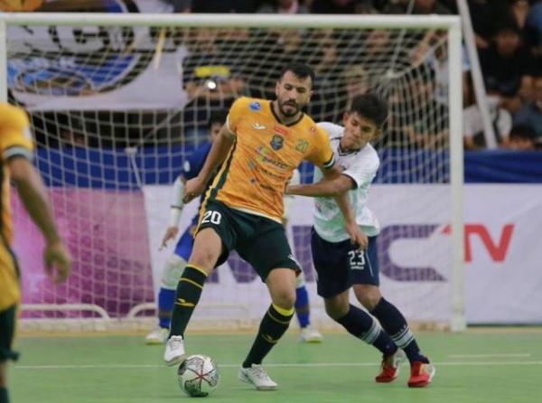 Kancil BBK Vs Giga FC Kancil BBK dikalahkan tim tamu Giga FC dalam laga Liga Futsal Profesional 2021, Minggu (19/6/2022). (Foto: Instagram/@kancilbbkfc_official)