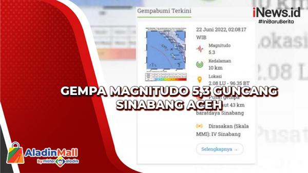 Gempa M5,3 Guncang Sinabang Aceh
