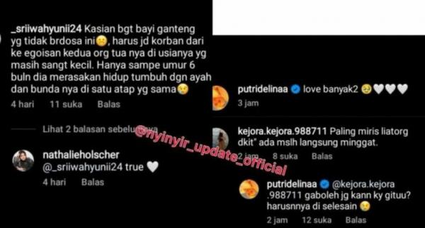 IMG 20220623 114803 Aksi berbalas respons di Instagram antara Nathalie Holscher dan Putri Delina. (foto: Instagram)