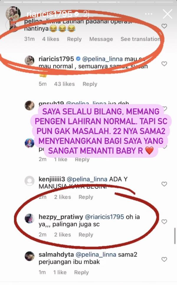 IMG 5612 Respons netizen soal rencana lahiran Ria Ricis. (Foto: Instagram)