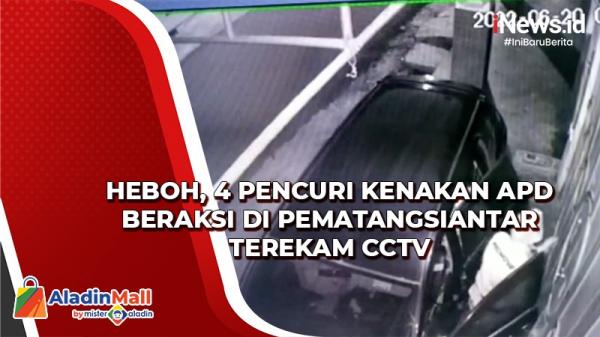 Heboh, 4 Pencuri Kenakan APD Beraksi di Pematangsiantar Terekam CCTV