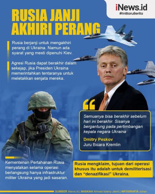 Infografis Rusia Beri Syarat Untuk Akhiri Perang Di Ukraina