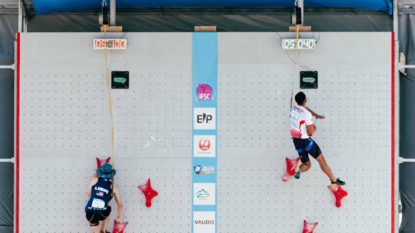 Atlet panjat tebing Indonesia Kiromal Katibin memecahkan rekor di turnamen Eropa (Istimewa)