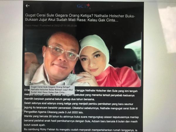 Nathalie Gugat Cerai Sule, Apa Penyebabnya?  
