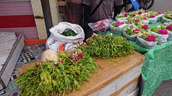 Pasar Amuntai Dipenuhi Penjual Bunga Luar Daerah saat Lebaran