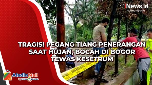 Tragis! Pegang Tiang Penerangan Saat Hujan, Bocah Di Bogor Tewas Kesetrum