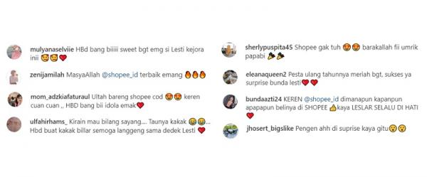 Komentar netizen di kolom komentar Instagram @lambe_turah
