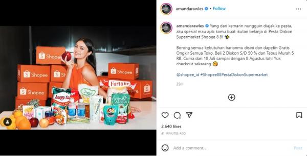 Postingan terbaru Amanda Rawles. (Foto: tangkapan layar/Instagram @amandarawles)