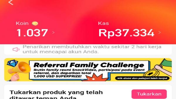 Cara Menarik Uang di Snack Video, Ternyata Begini Langkah Mudahnya