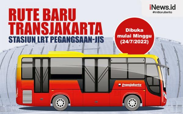 Infografis Rute Baru Transjakarta Stasiun LRT Pegangsaan-JIS