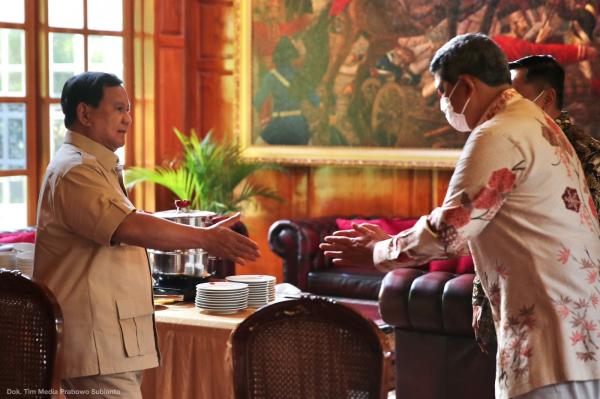 Menhan Prabowo dan Doni Monardo Tukar Pikiran soal Kesejahteraan Purnawirawan