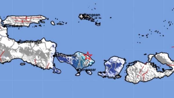 Gempa Terkini Magnitudo 4,6 Guncang Karangasem Bali