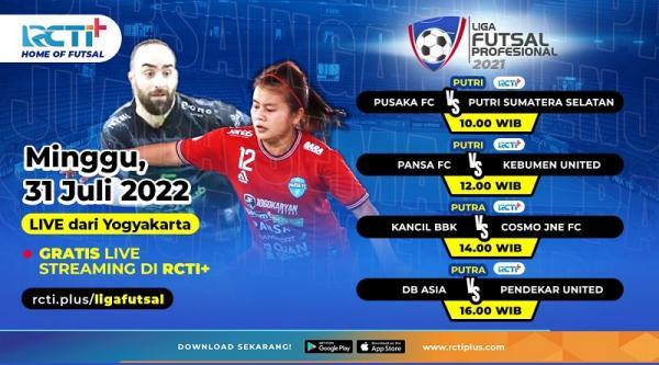 Link Live Streaming Liga Futsal Profesional: Pendekar United Vs DB Asia