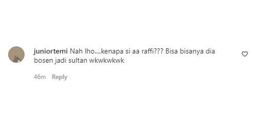Komentar warganet di Instagram Raffi Ahmad. (Foto: dok tangkapan layar/Instagram @raffinagita1717)