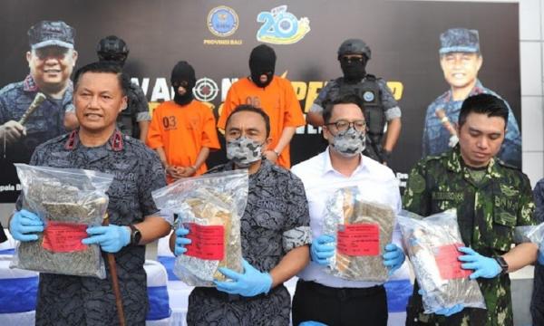 Kelas Kakap, Pak Raden dan Temannya Ditangkap Edarkan 6 Kg Ganja di Bali