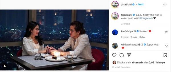 Postingan terbaru Tissa Biani. (Foto: dok Instagram @tissabiani)