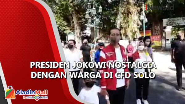 Didampingi Ganjar dan Erick, Presiden Jokowi Nostalgia dengan Warga di CFD Solo