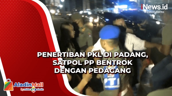 Penertiban PKL di Padang, Satpol PP Bentrok dengan Pedagang