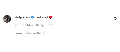 Komentar Dul Jaelani di postingan Instagram Tissa Biani. (Foto: tangkapan layar/Instagram)