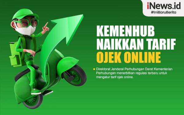 Infografis Kemenhub Naikkan Tarif Ojek Online