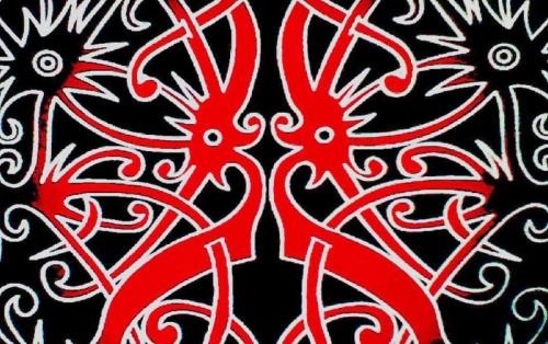 Motif Batik Khas Kalimantan Timur, Motif Burung Enggau (Foto: Infobatik)