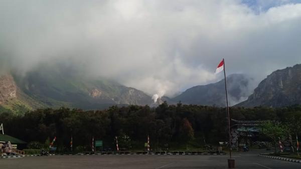 Gunung Papandayan TWA Gunung Papandayan di Kabupaten Garut. Wisatawan yang bernama pahlawan gratis masuk Papandayan saat HUT RI. (FOTO: FANI FERDIANSYAH)