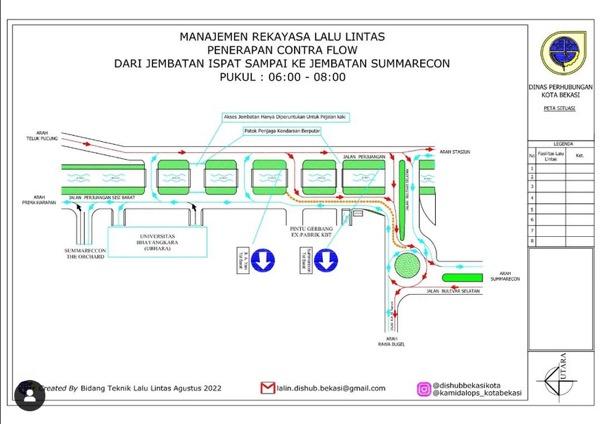 contra flow di Jalan Perjuangan Bekasi