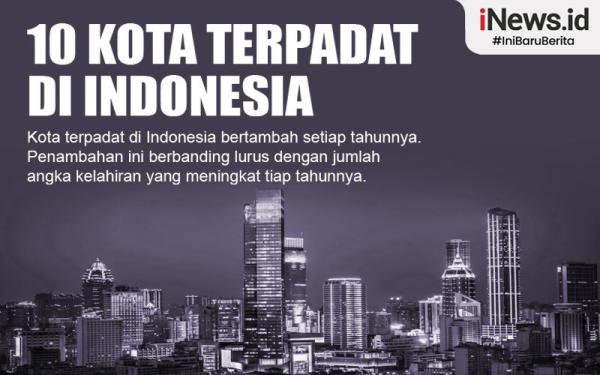 Infografis 10 Kota Terpadat di Indonesia