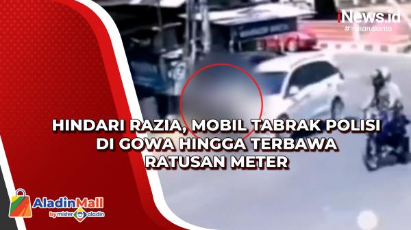 Hindari Razia, Mobil Tabrak Polisi di Gowa hingga Terbawa Ratusan Meter