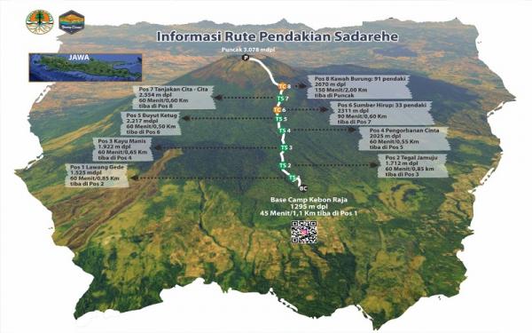 Jalur pendakian Trisakti Sadarehe yang diluncurkan, Kamis (25/8/2022). (FOTO: ININ NASTAIN)