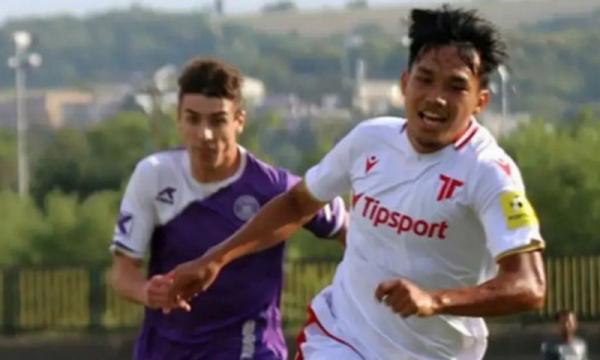 Bintang Indonesia Witan Sulaeman beringas cetak 2 gol dan 1 assist bersama AS Trencin. Dia membawa klubnya menang telak 14-0 atas FC Slovan Hlohovec. (Foto: Instagram/astrencin)