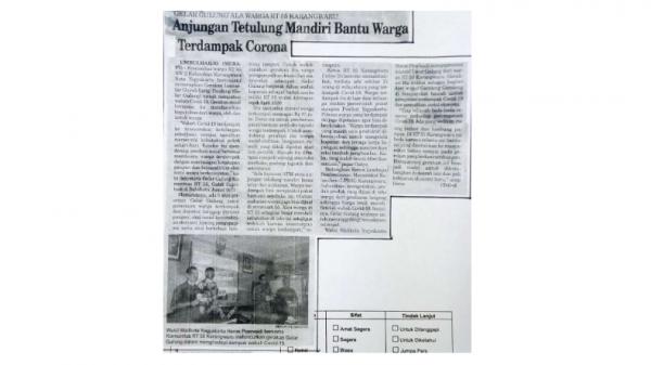 (Contoh Kliping Covid-19, dok.kliping jogjakota) (Contoh Kliping Covid-19, dok.kliping jogjakota)