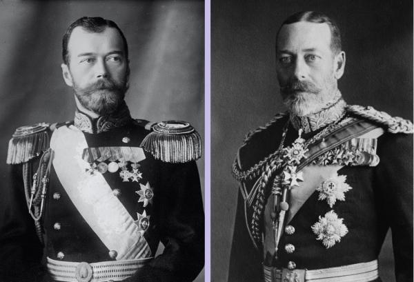 Tsar Nicholas II Dan Raja George V Tsar Nicholas II (kiri) dari Rusia dan Raja George V dari Inggris (kanan). (Foto: Ist.)