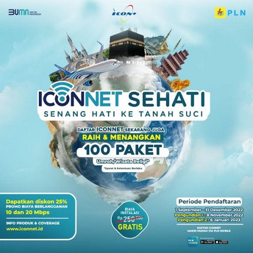 Program undian ICONNECT SEHATI dari ICON+ PT PLN (Persero).