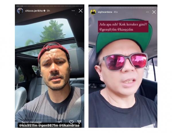 Para selebriti pendengar radio grup MARI Para selebriti pendengar radio grup MARI yang tengah kebingungan.