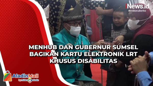 Menhub dan Gubernur Sumsel Bagikan Kartu Elektronik LRT Khusus Penyandang Disabilitas