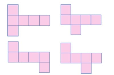 Ilustrasi gambar jaring-jaring kubus