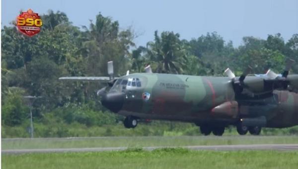 Pertama Kali dalam Sejarah, Pesawat C-130 TNI AU Bawa Artileri Medan Seberat 18,4 Ton