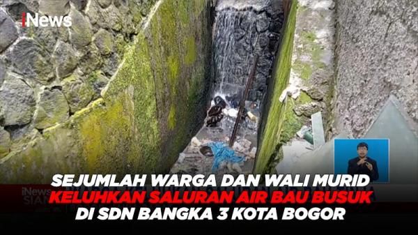 Sejumlah Warga dan Wali Murid SDN Bangka 3 Kota Bogor Keluhkan Saluran Air Bau Busuk