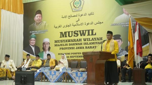 Muswil MDI Jabar di Sukabumi Meriah, Kang Ace: Ulama dan Ponpes Pilar Utama Partai Golkar
