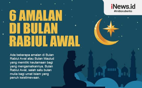 Infografis 6 Amalan Di Bulan Rabiul Awal Perbanyak Sholawat Dan Sedekah