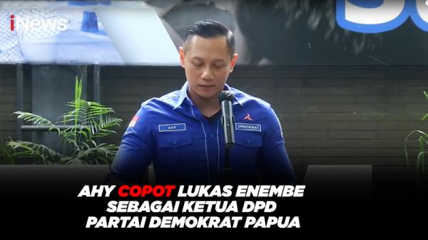 AHY Copot Lukas Enembe Sebagai Ketua DPD Partai Demokrat Papua