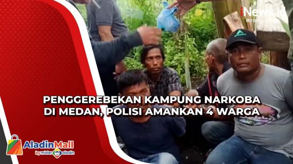 Penggerebekan Kampung Narkoba di Medan, Polisi Amankan 4 Warga