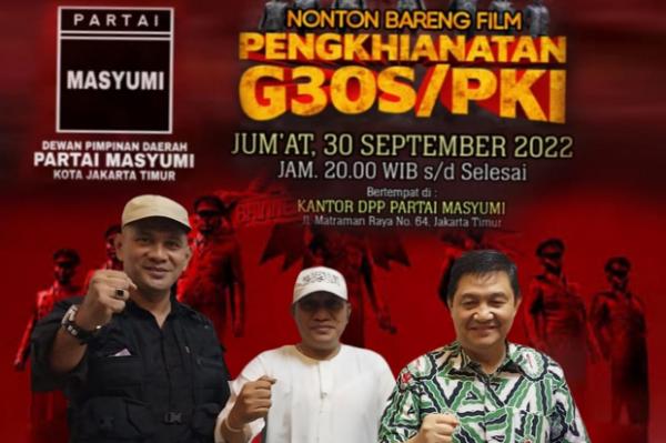  Masyumi Gelar Nobar Film G30S/PKI, Kenang Pembantaian Jenderal hingga Ulama