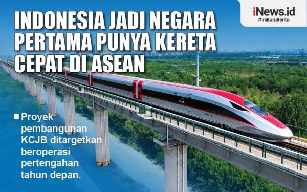 Infografis Indonesia jadi Negara Pertama ASEAN yang Punya Kereta Cepat